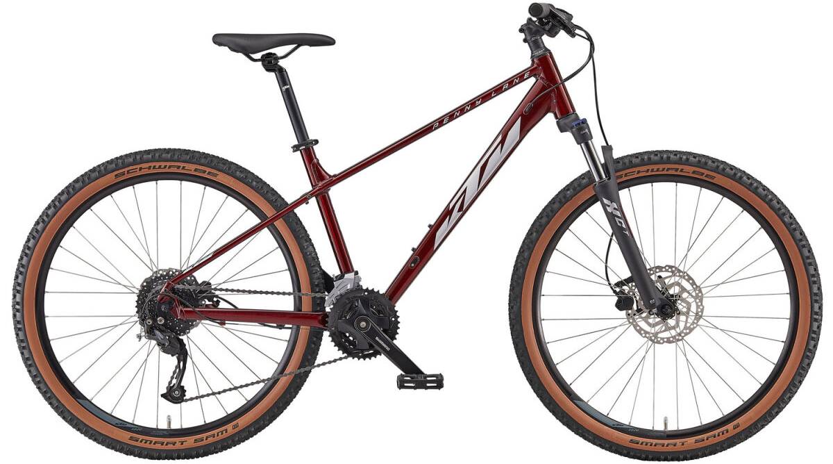 Фотографія Велосипед KTM PENNY LANE 271 27.5", розмір M рама 42 (2022) Червоний